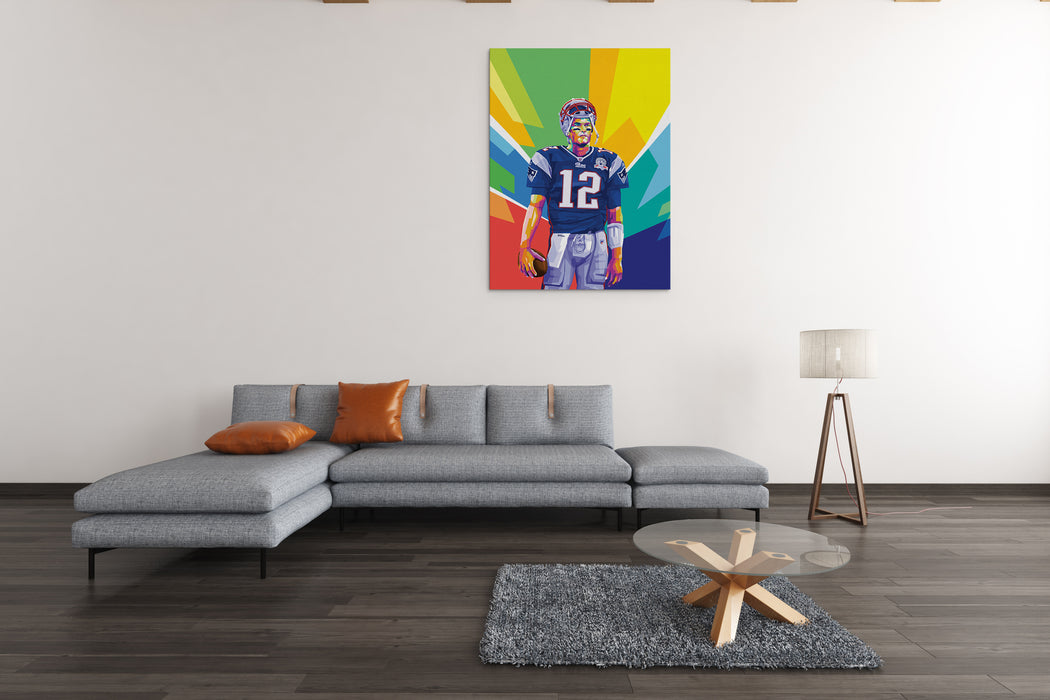 Tom Brady - Patriots - Pop Art Canvas Poster