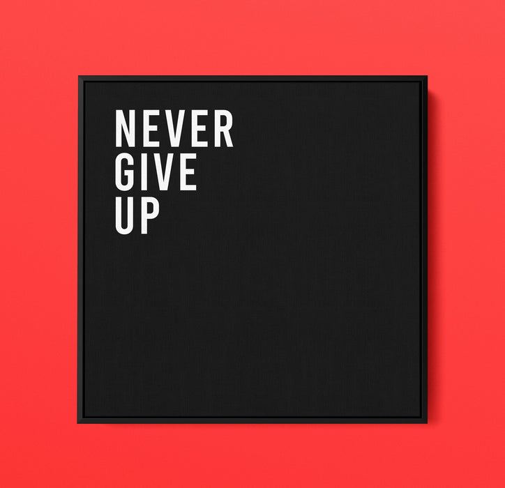 Minimalist Poster About Never Giving Up