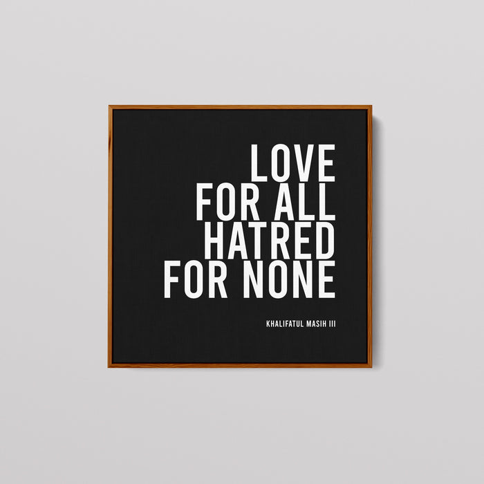 Canvas Print With Khalifatul Masih III Quote