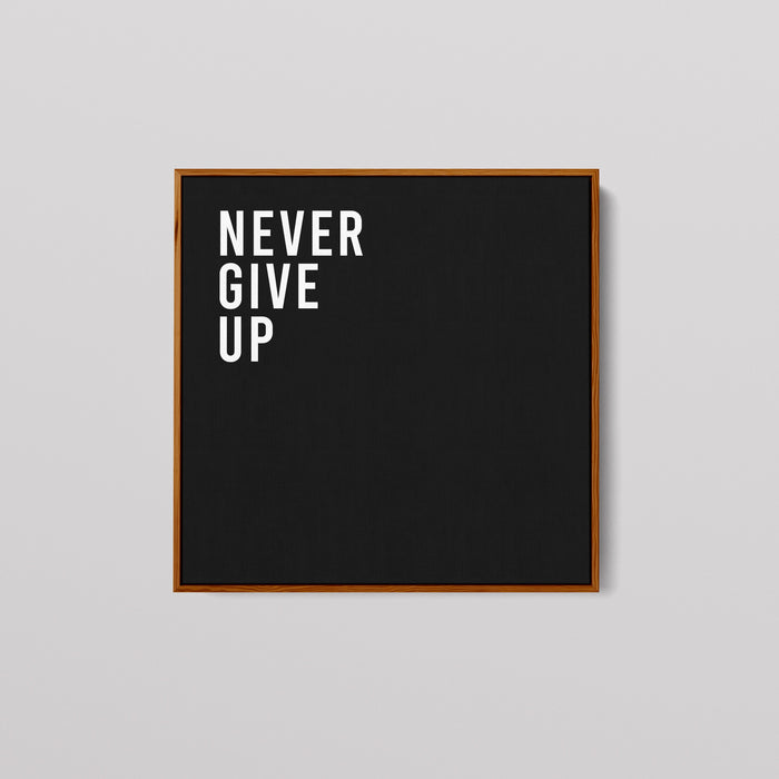 Minimalist Poster About Never Giving Up