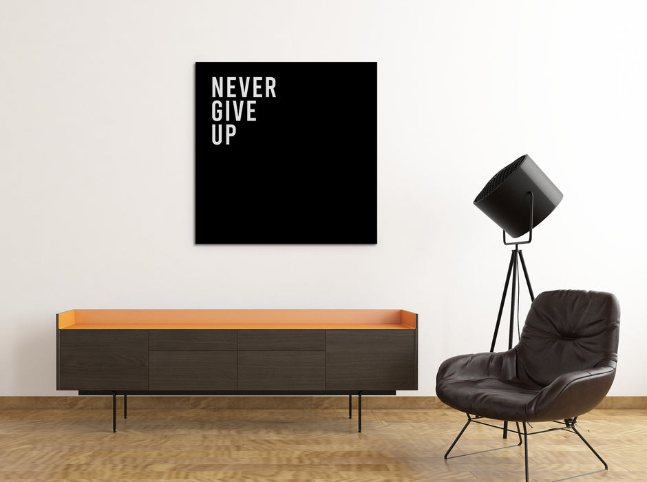 Minimalist Poster About Never Giving Up