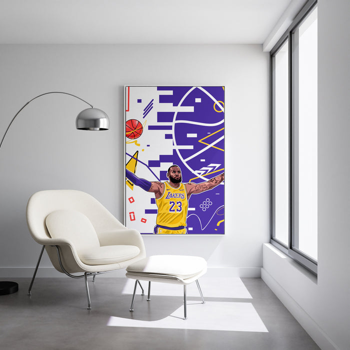 Modern pop art poster of Lebron James