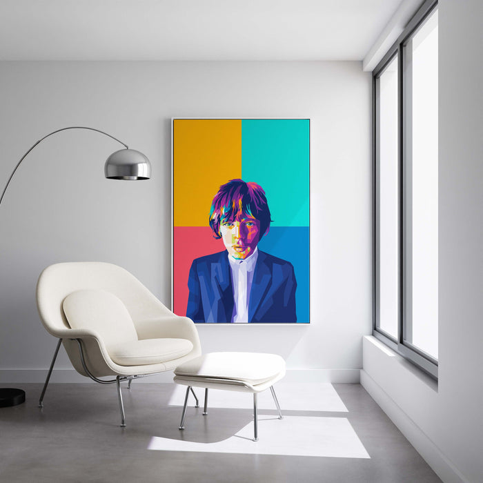 Modern pop art poster of Mick Jagger.