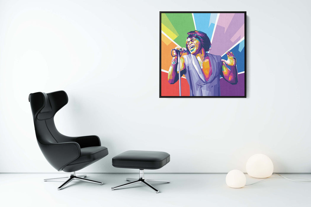 James Brown Portrait - Singing - Canvas Print