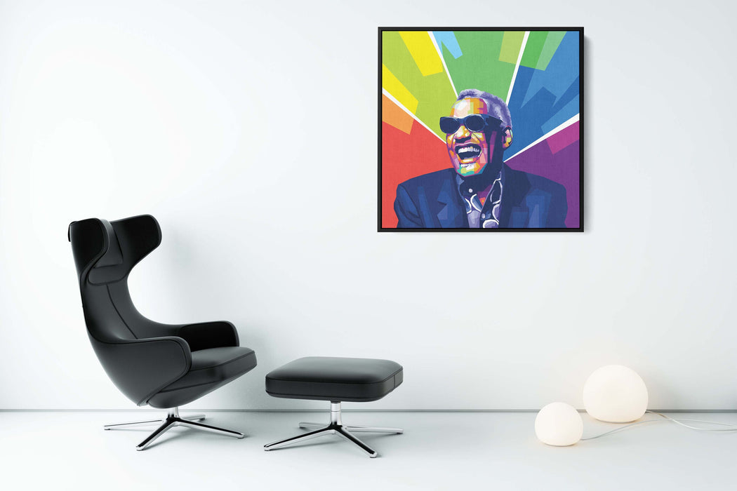 Ray Charles - Singing - Canvas Print