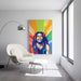 Modern pop art poster of Bob Marley.