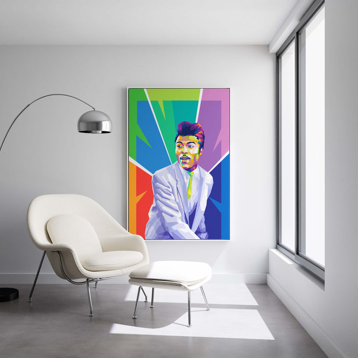 Modern pop art poster of Little Richard Portrait.