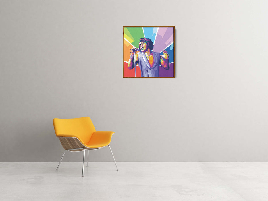 James Brown Portrait - Singing - Canvas Print